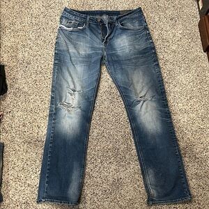 Buffalo Men's Blue Distressed Jeans